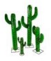 Metal Saguaro Cactus s/4