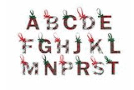 Tartan Initial Ornaments
