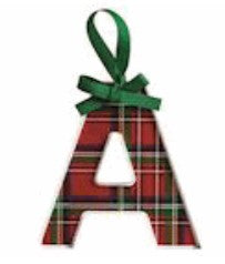 Tartan Initial Ornaments