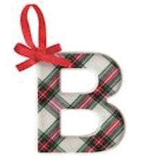 Tartan Initial Ornaments