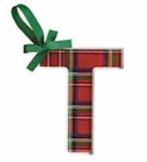 Tartan Initial Ornaments