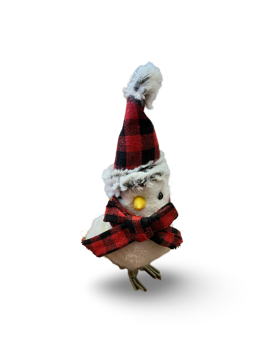 Plaid Chick Ornament