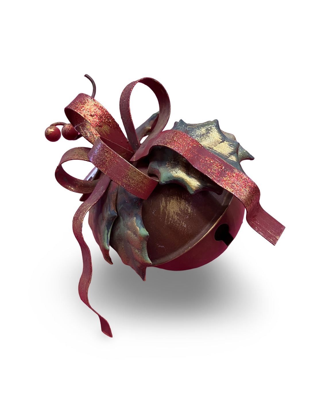 Red Metal Christmas Bell Ornament