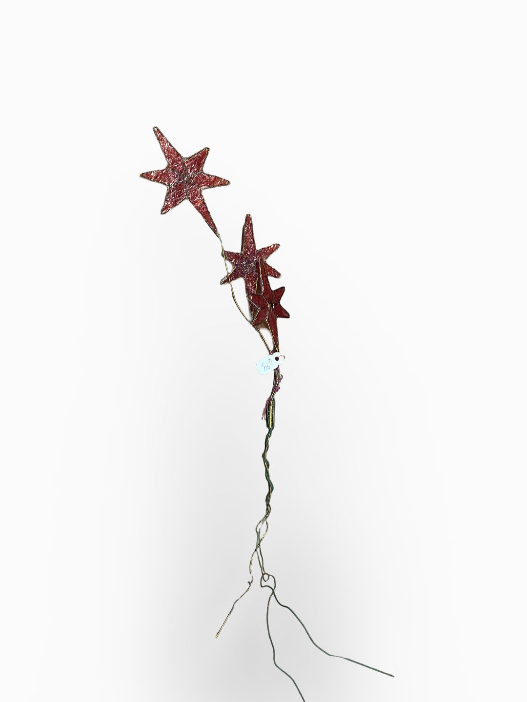 Red Stars On Wire Ornament
