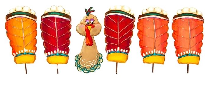 Artful Turkey Pumpkin Parts