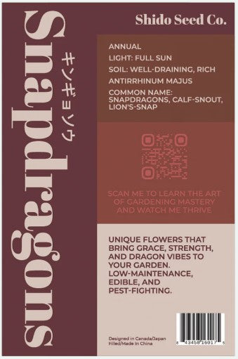 Snapdragon Flower Seeds Pkt