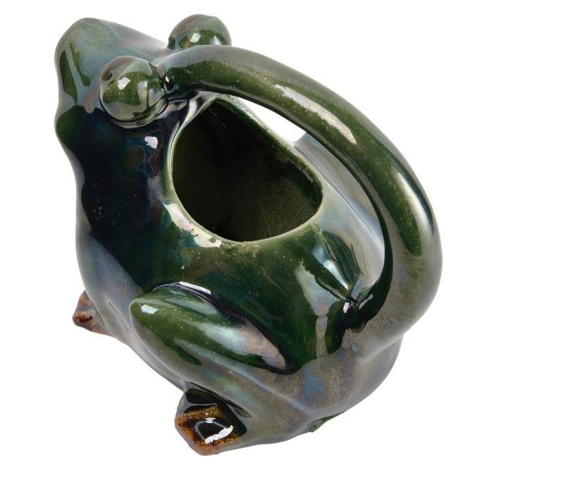 Stoneware Frog Watering Pitcher