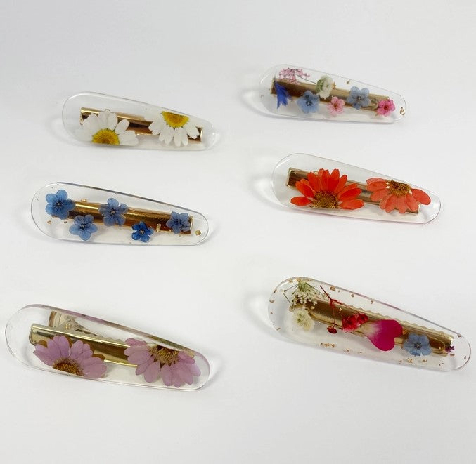 Forget-Me-Not Hairclips