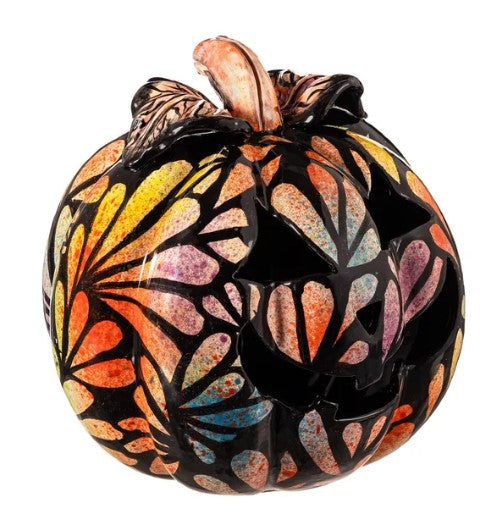 Mexican Talavera Pottery Garden Jack O'Lanterns