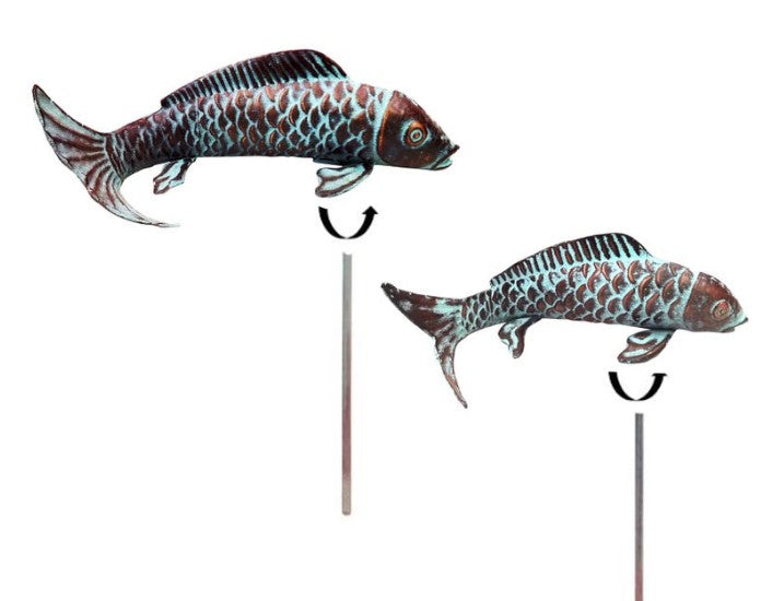 Verdigris Swimming Koi