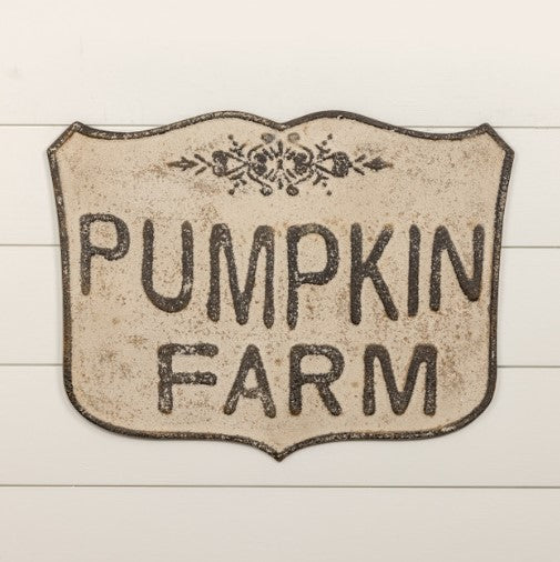 WHITE PUMPKIN FARM CREST SIGN
