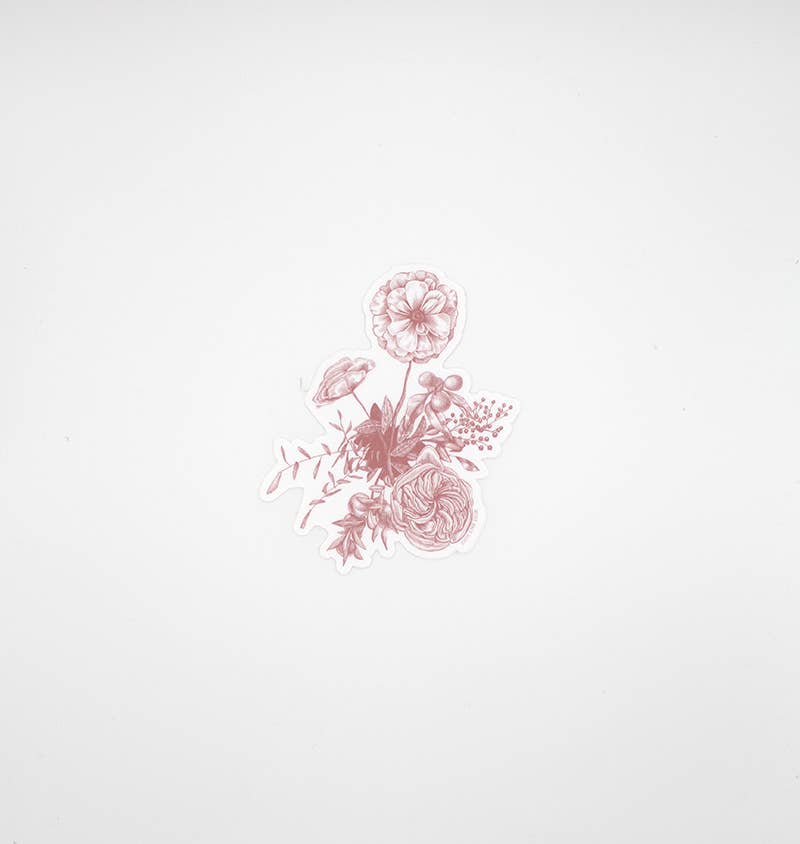 Pink Coral Floral Sticker
