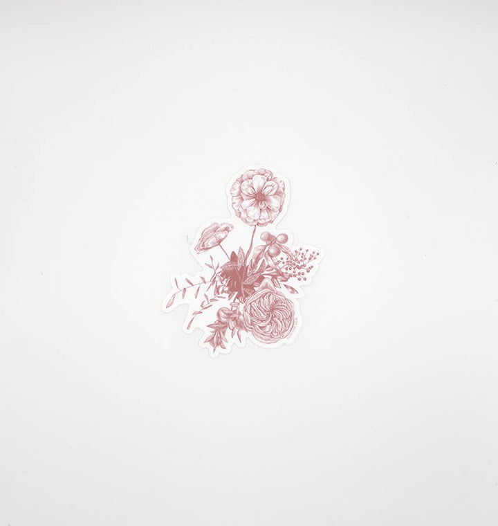 Pink Coral Floral Sticker
