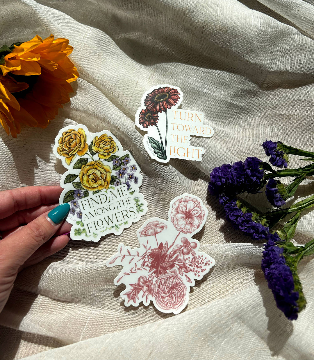Pink Coral Floral Sticker