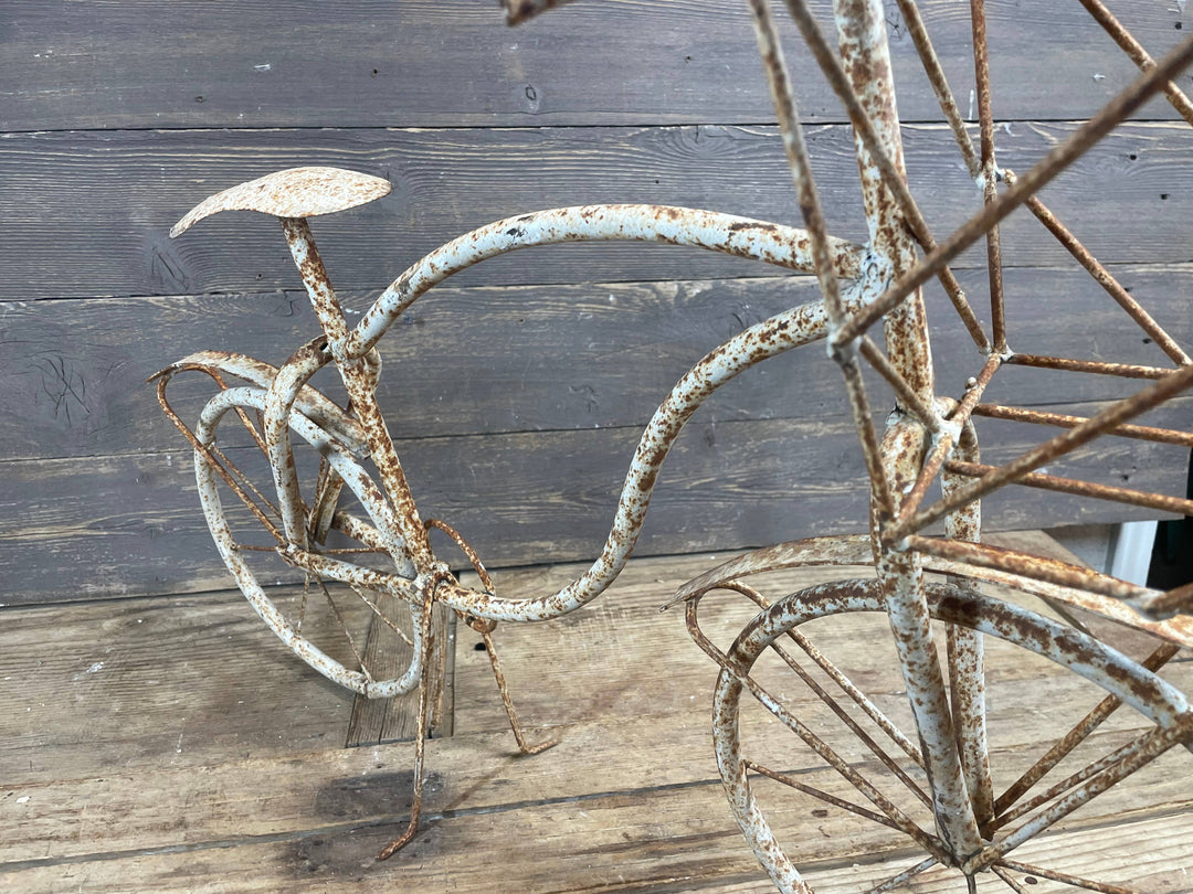 Bike Farmhouse Garden Iron Basket Planter-30x8x18 inches-NEW