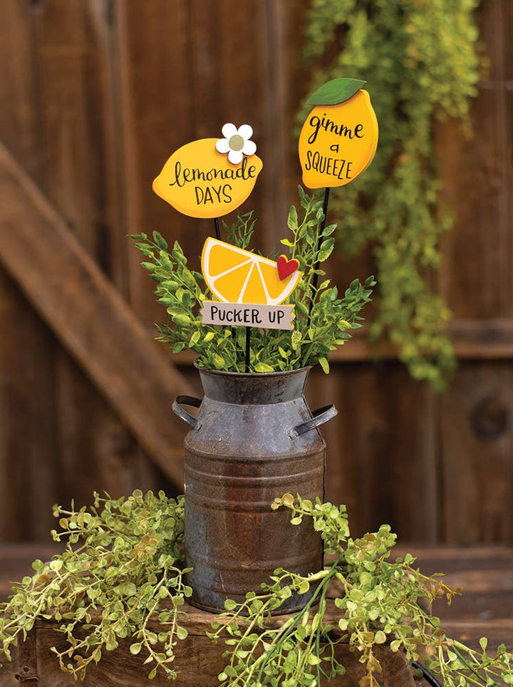 Lemon Plant Poke, 3 Assorted