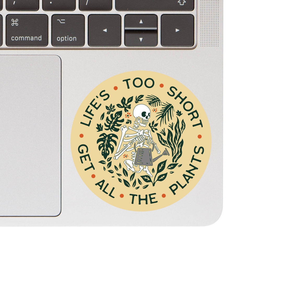 Skeleton Buy The Plants  High Quality Vinyl Sticker