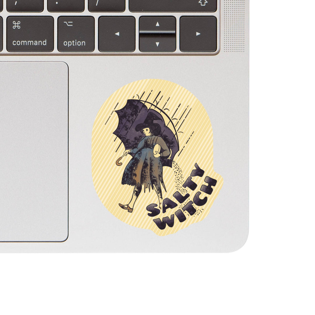 Halloween Salty Witch Watercolor High Quality Vinyl Sticker