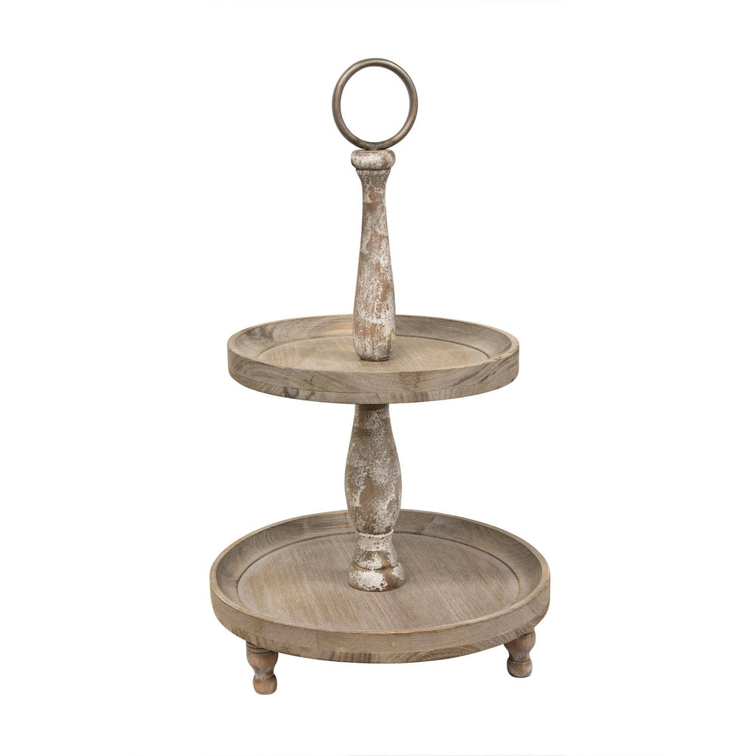 Weathered Two-Tiered Tray