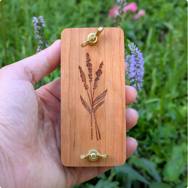 Pocket Sized Flower Press With Lavender Design