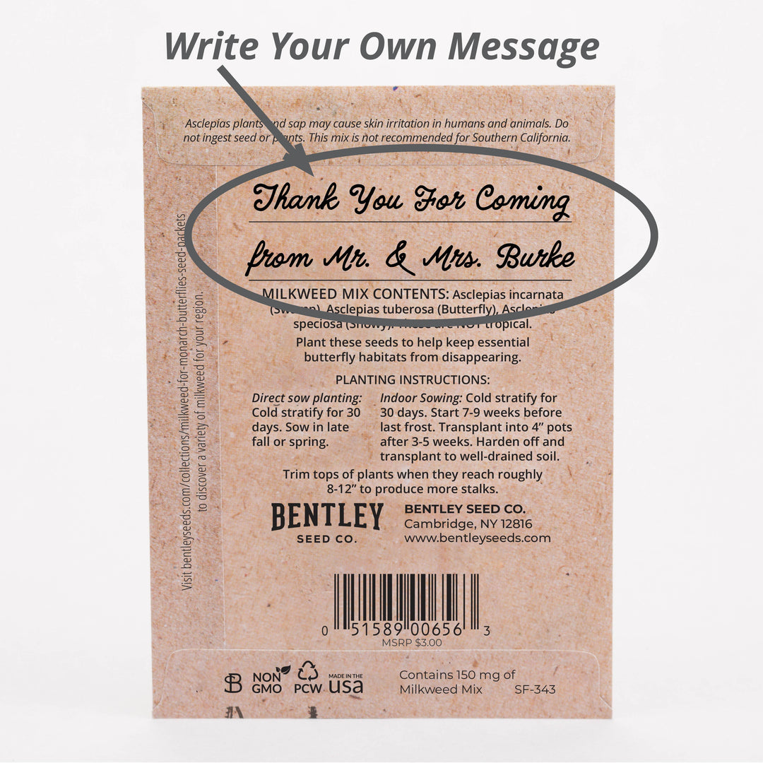 Help Save the Butterflies - Milkweed Mix Seed Packets
