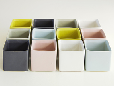 Cube Cache Pot Mixed Colors
