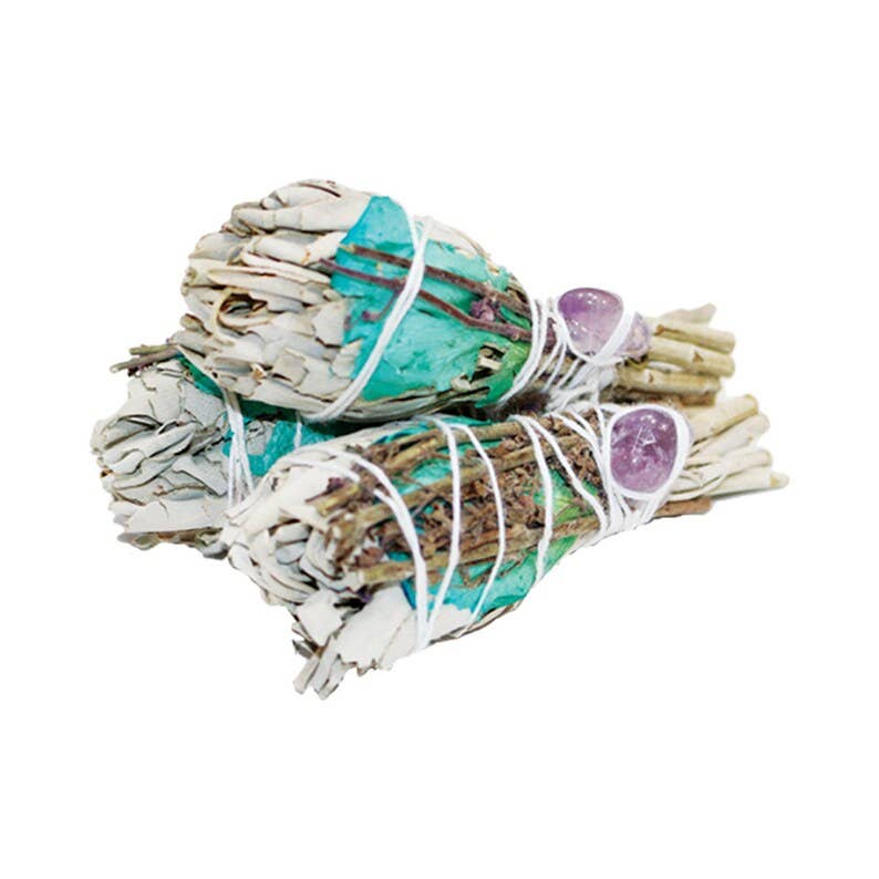 Torch - White Sage w/ Lavender, Rose Petals & Amethyst