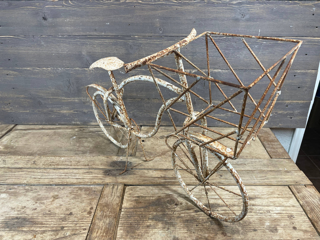 Bike Farmhouse Garden Iron Basket Planter-30x8x18 inches-NEW