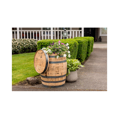 Jack Daniels Whiskey Barrel with Galvanized Liner