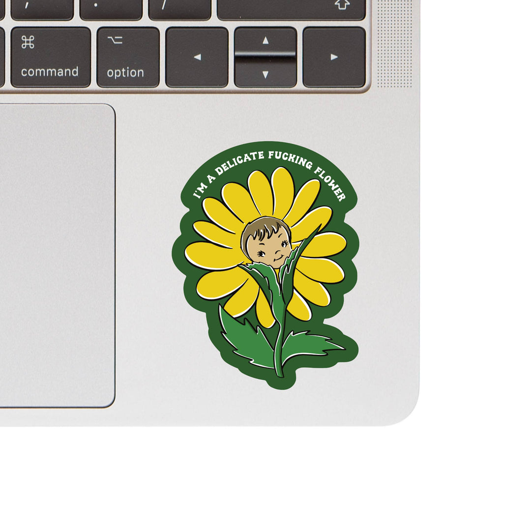 Vintage Swear Flower  High Quality Vinyl Sticker