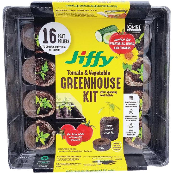 Jiffy Seed Starter Greenhouse Kit w/ peat pellets