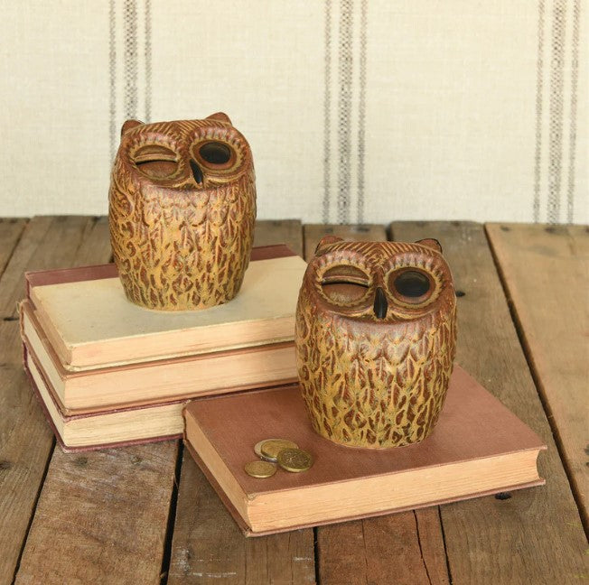 Owl Bank, Ceramic - Brown