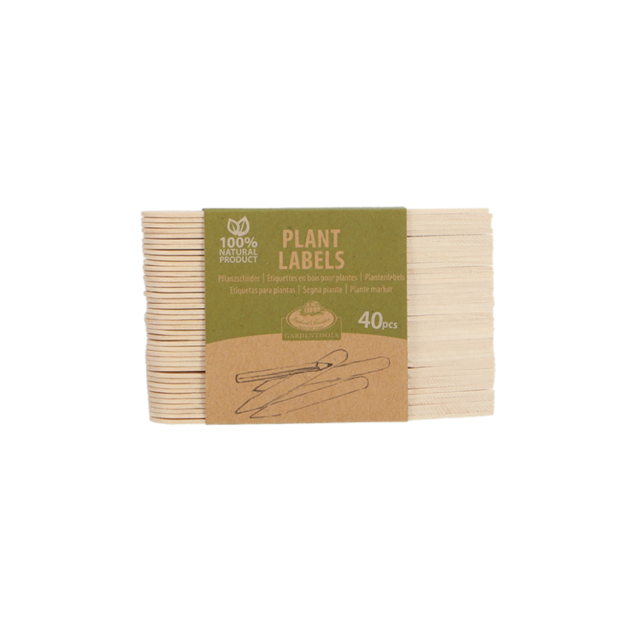 Garden Tools Wooden Plant Labels 40 pcs | Little Red Nursery, LLC