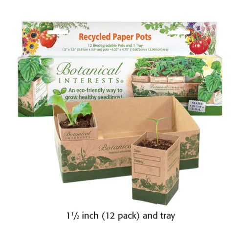 Botanical Interest Recycled Paper Pots
