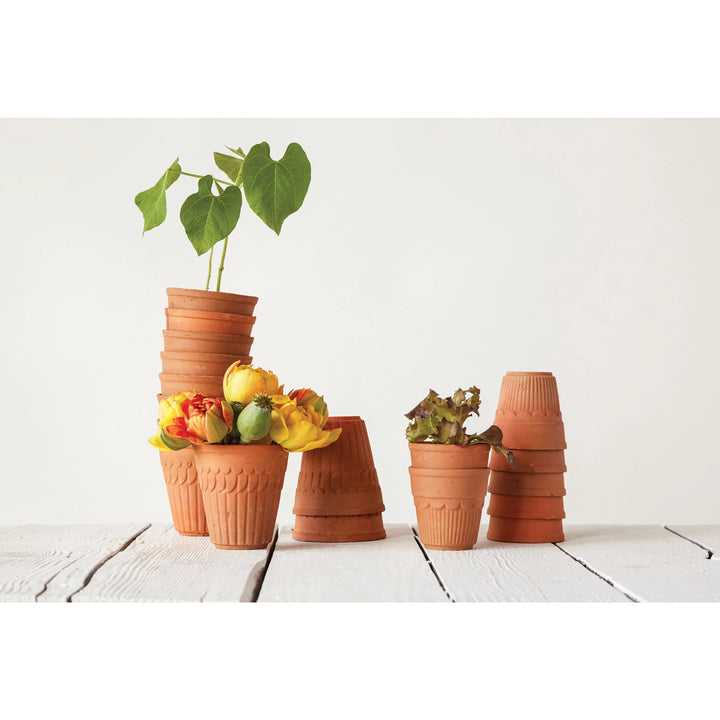 Decorated Terra Cotta Pots